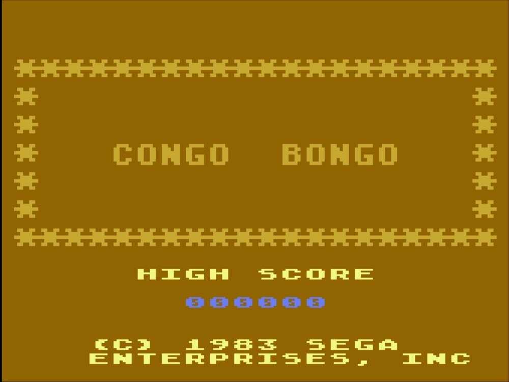 Title Screen of Congo Bongo for Atari 8 Bit